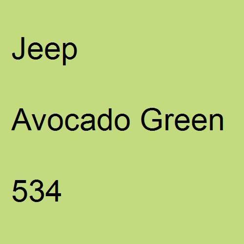 Jeep, Avocado Green, 534.